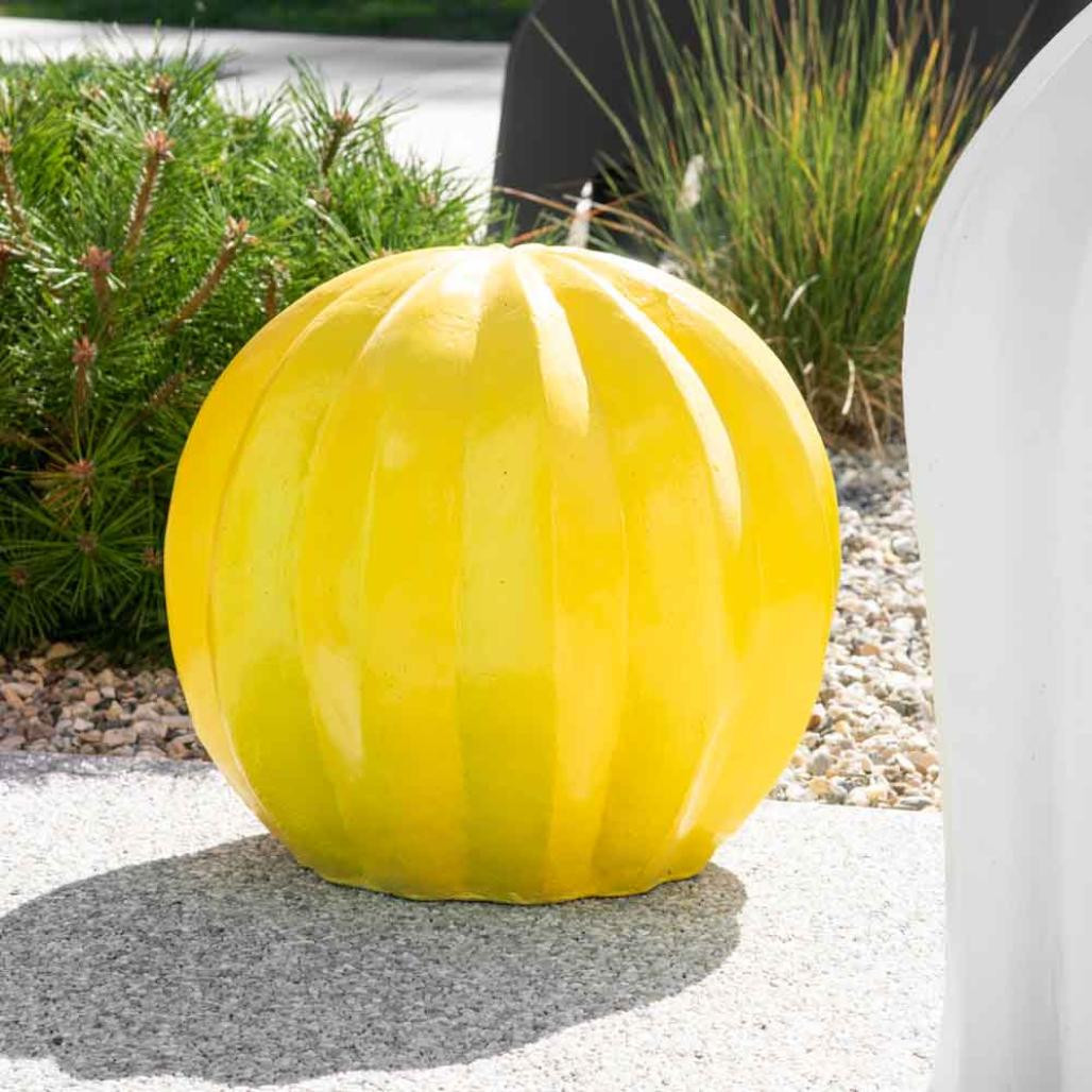 Statue jardin déco cactus jaune 45cm