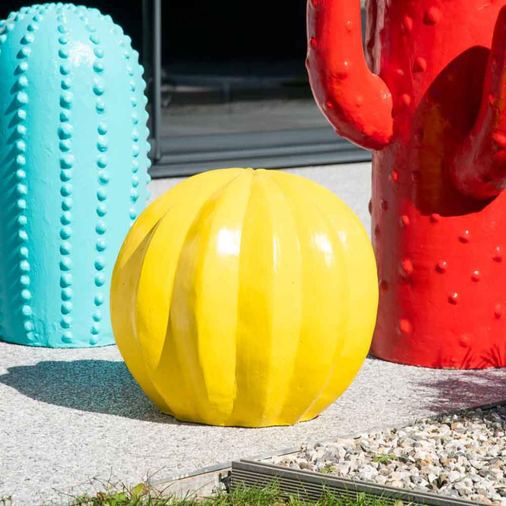 Statue jardin déco cactus jaune 45cm Statue jardin déco cactus jaune 45cm