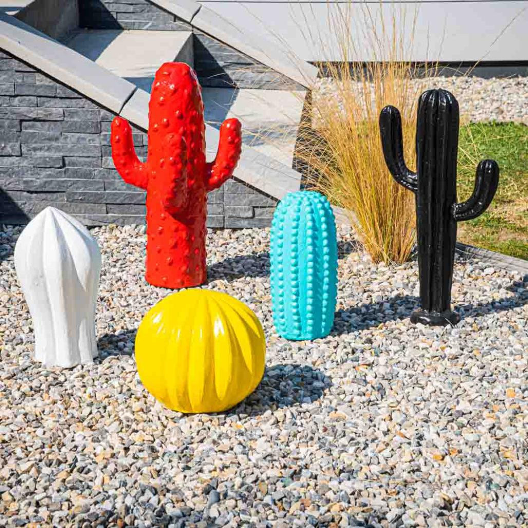 Sculpture contemporaine cactus noir 100 cm Sculpture contemporaine cactus noir 100 cm