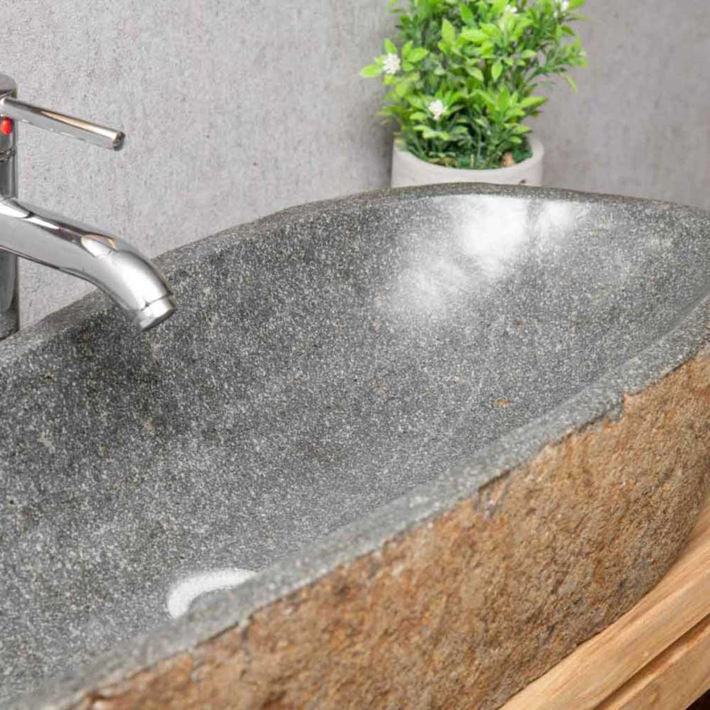 Grande vasque en galet de rivière 80cm