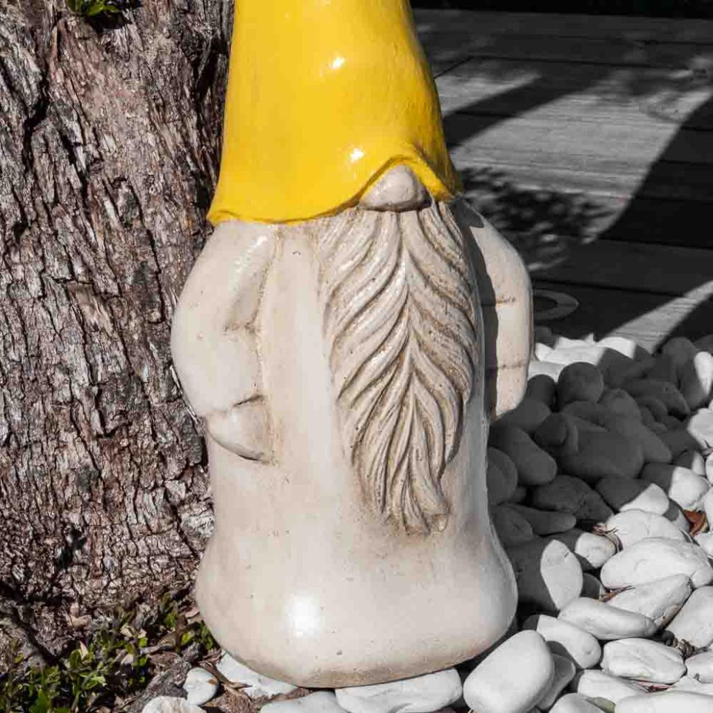 Sculpture de jardin nain 50cm jaune Sculpture de jardin nain 50cm jaune