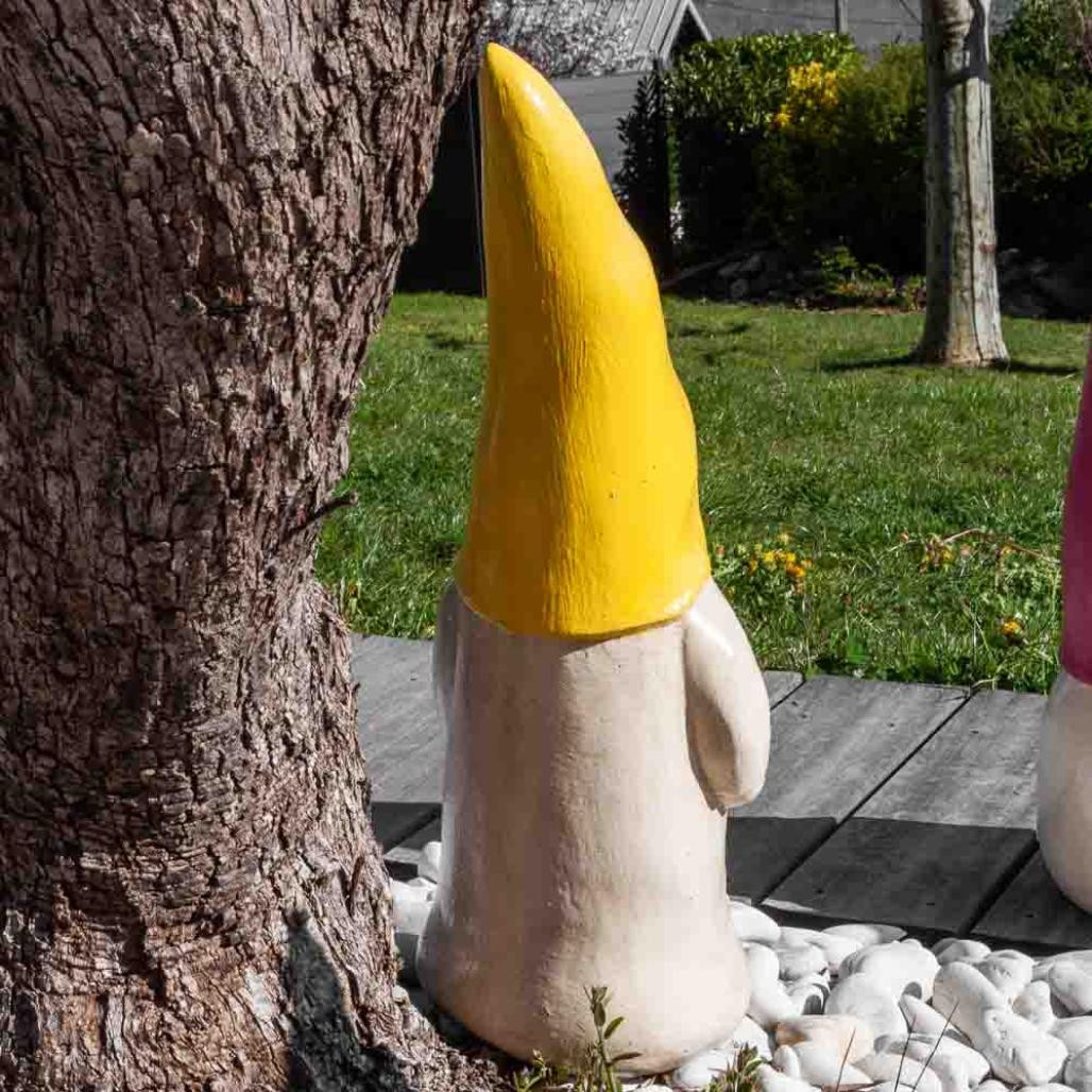 Sculpture de jardin nain 50cm jaune Sculpture de jardin nain 50cm jaune