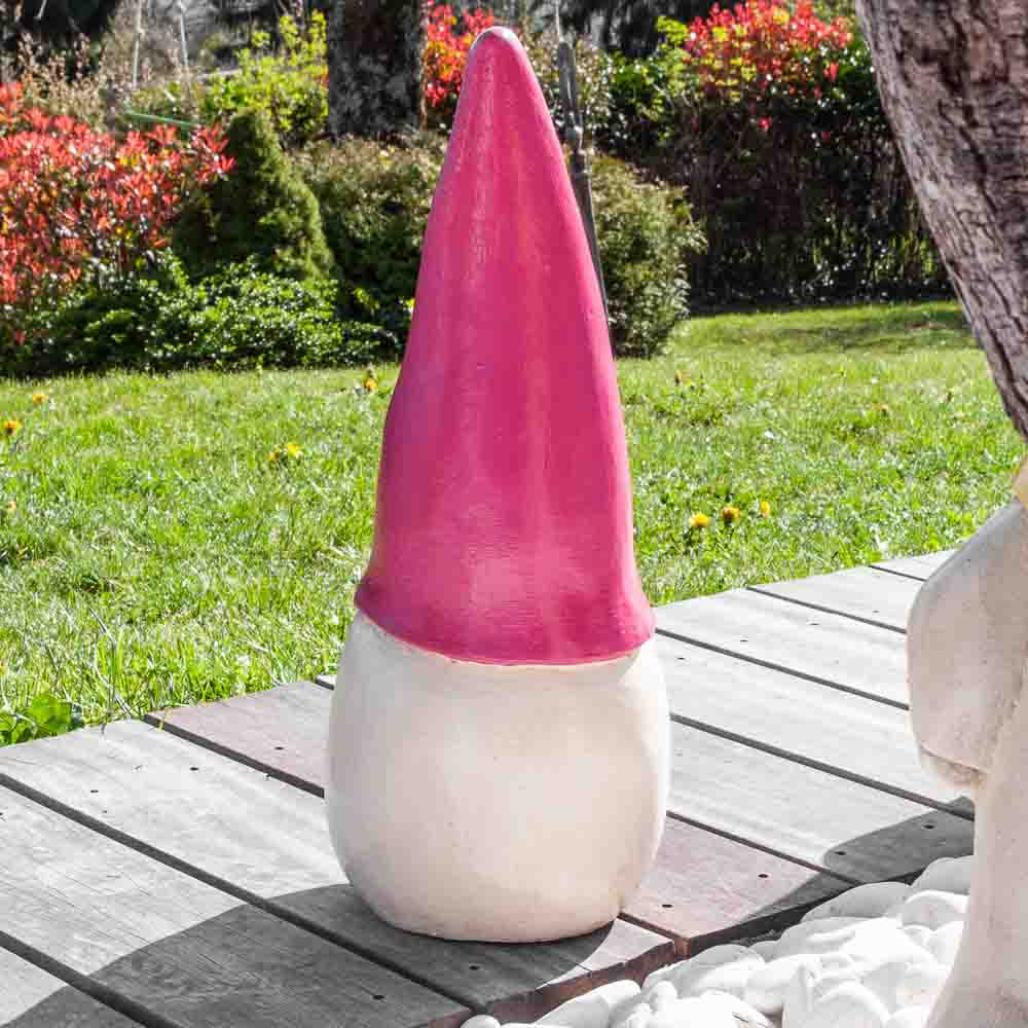 Statue moderne jardin tomte suédois rose 50 cm Statue moderne jardin tomte suédois rose 50 cm