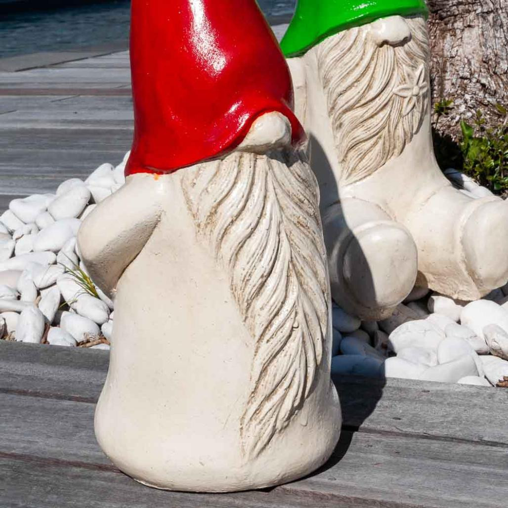 Déco moderne gnome jardin 50 cm rouge Déco moderne gnome jardin 50 cm rouge
