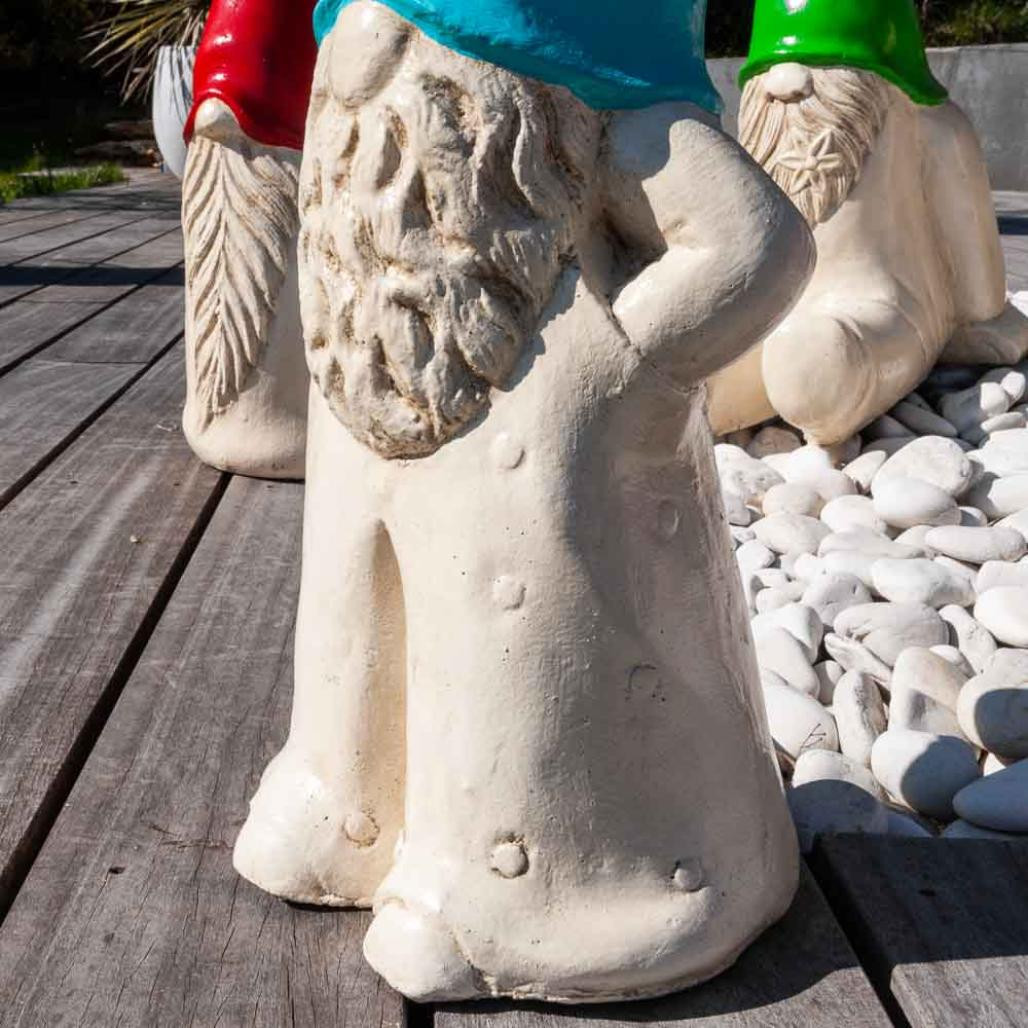 Sculpture jardin déco tomte 50 cm turquoise Sculpture jardin déco tomte 50 cm turquoise