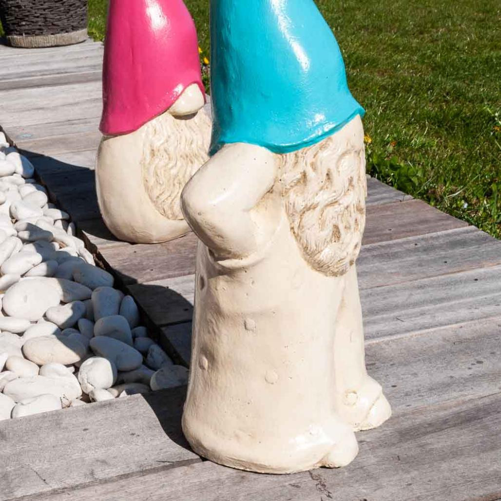 Sculpture jardin déco tomte 50 cm turquoise Sculpture jardin déco tomte 50 cm turquoise