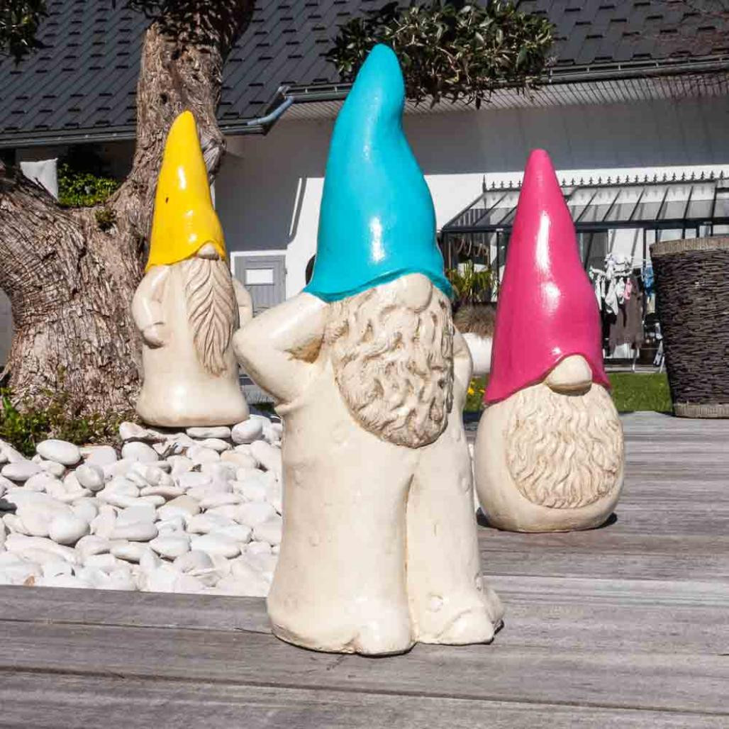 Sculpture jardin déco tomte 50 cm turquoise Sculpture jardin déco tomte 50 cm turquoise