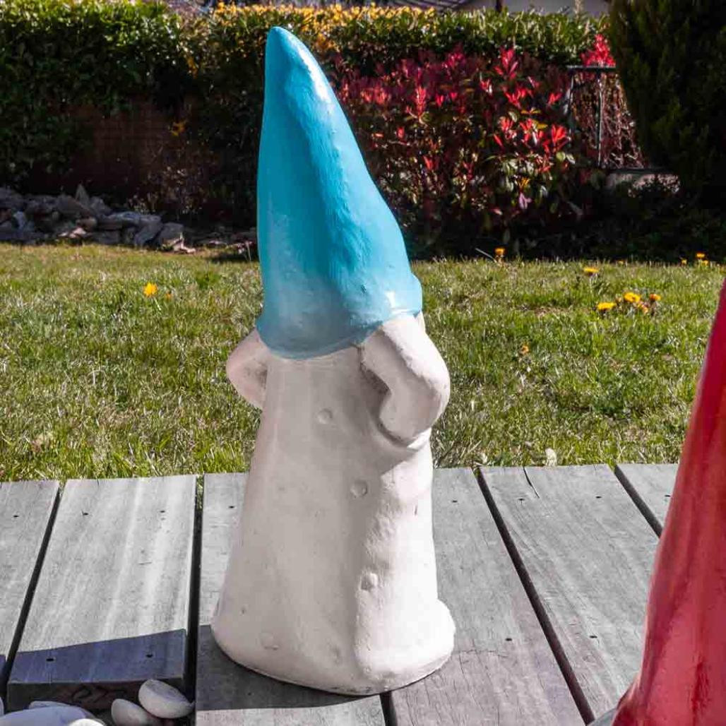 Sculpture jardin déco tomte 50 cm turquoise Sculpture jardin déco tomte 50 cm turquoise