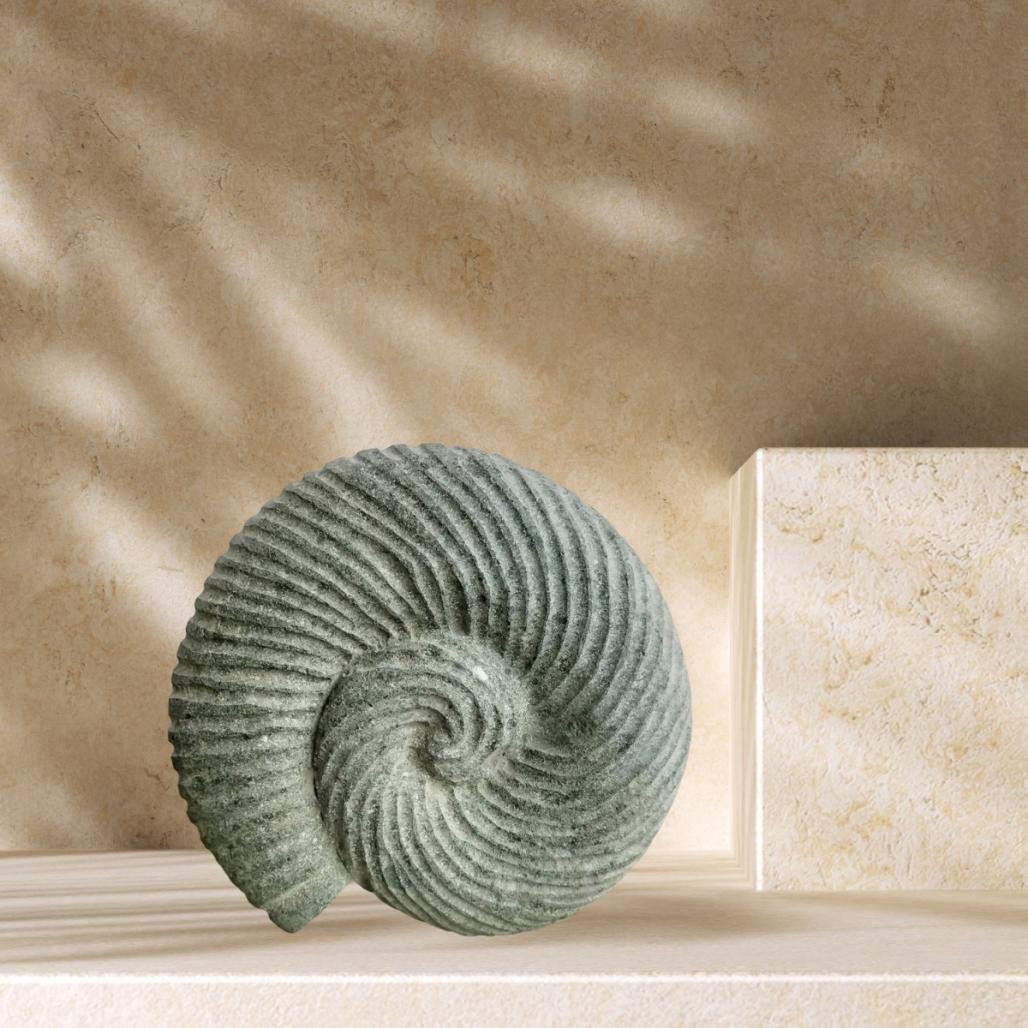 Coquillage nautilus en pierre 30 cm