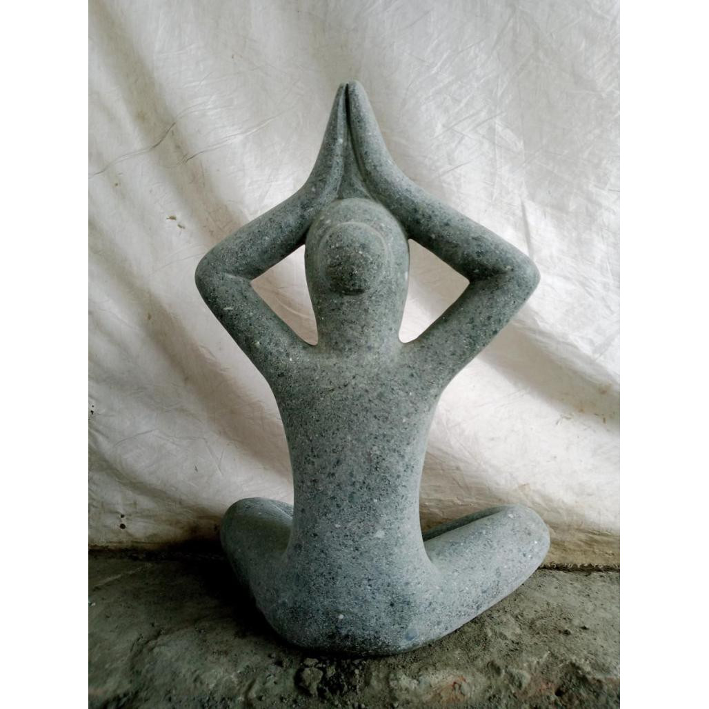 Statue design en pierre yoga 50 cm Statue design en pierre yoga 50 cm