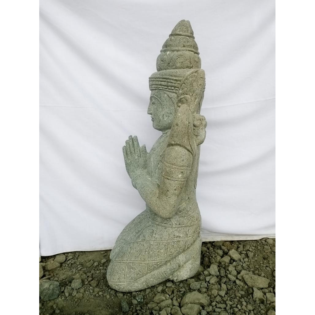 Statue jardin zen bouddha teppanom en pierre 100 cm