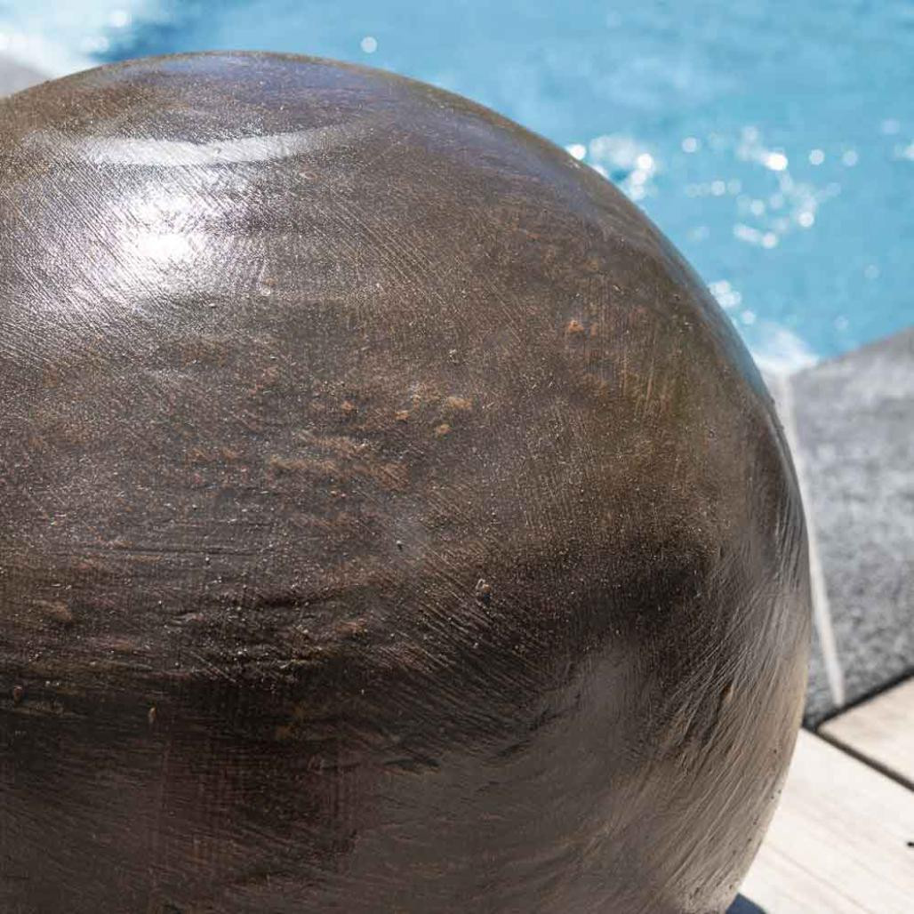 Trio boules décoratives extérieur brun