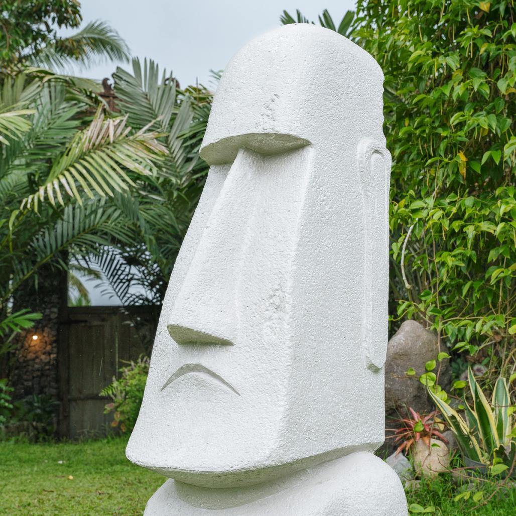 Statue de jardin moai géant de l'île de pâques en fibrociment 2m Statue de jardin moai géant de l'île de pâques en fibrociment 2m