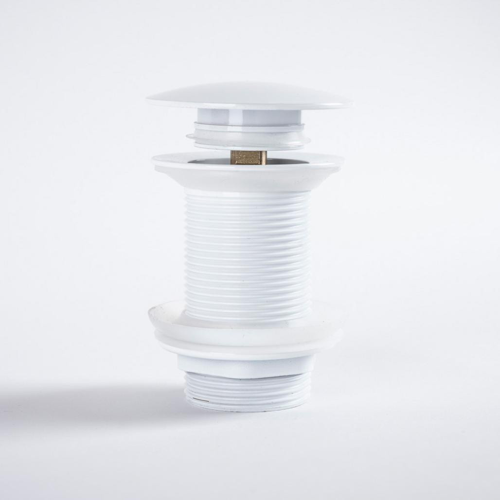 Bonde clic-clac lavabo sans trop plein, blanc