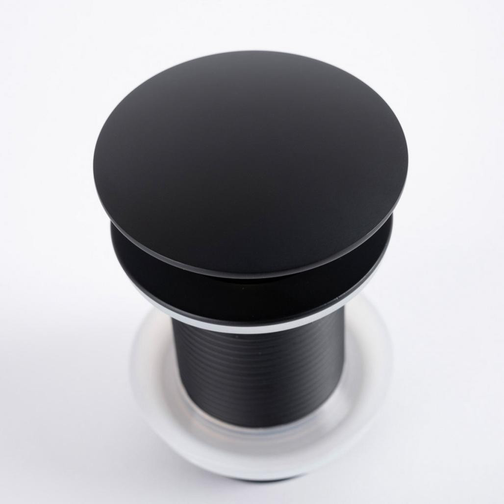 Bonde lavabo sans trop plein, clic-clac, noir Bonde lavabo sans trop plein, clic-clac, noir
