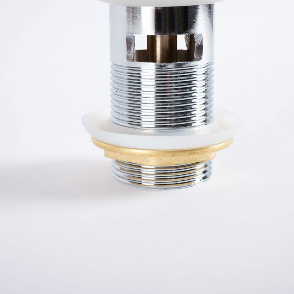 Bonde lavabo pop up avec trop plein, chromé