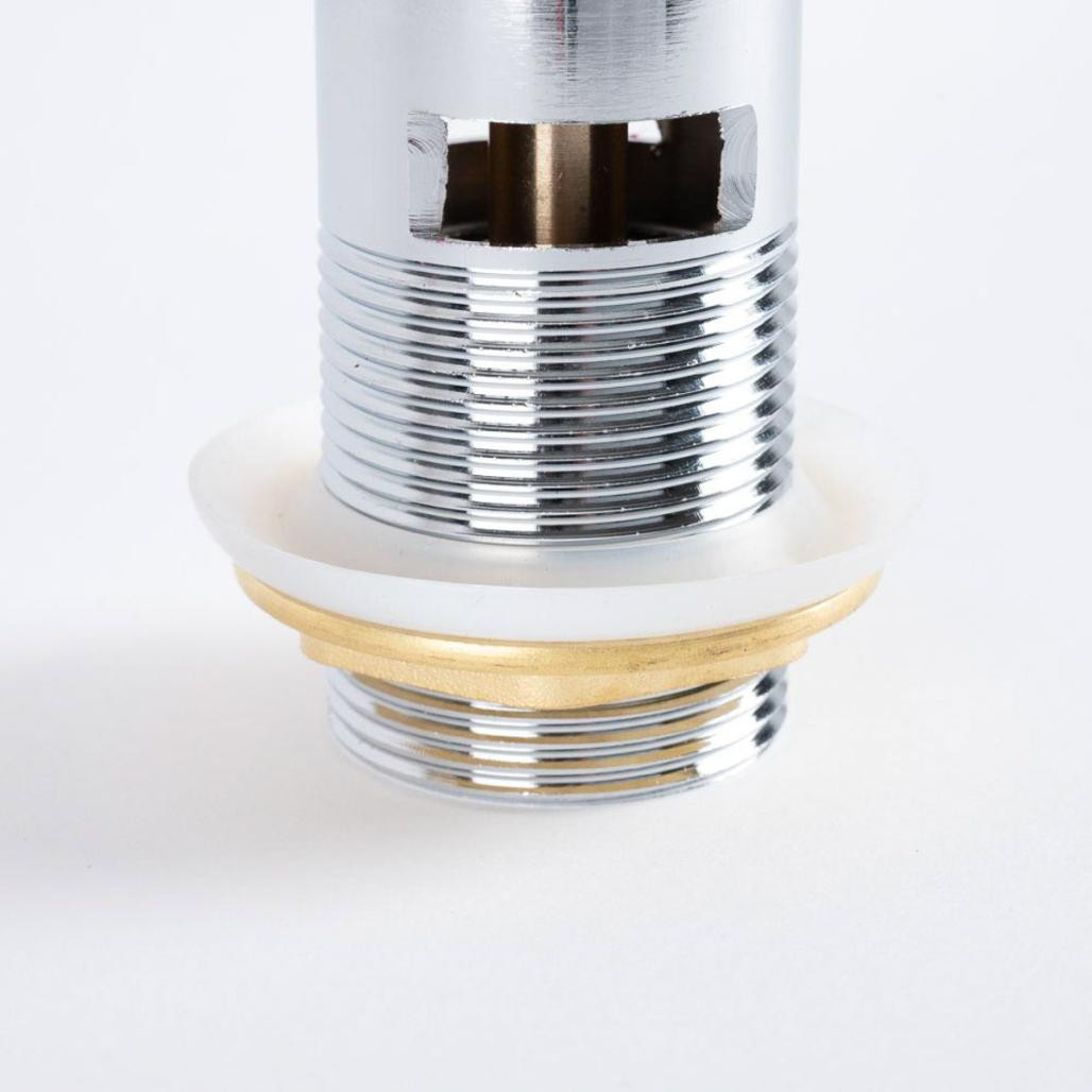 Bonde lavabo pop up avec trop plein, chromé