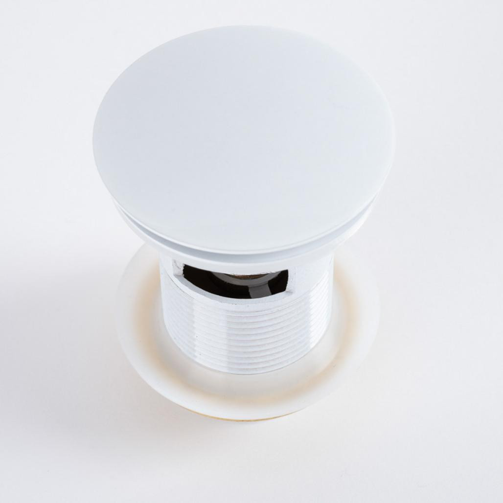Bonde pop up avec trop plein pour lavabo, blanc Bonde pop up avec trop plein pour lavabo, blanc