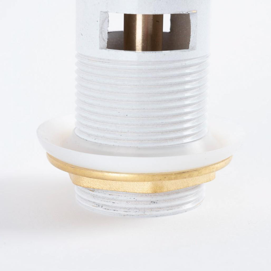 Bonde pop up avec trop plein pour lavabo, blanc Bonde pop up avec trop plein pour lavabo, blanc