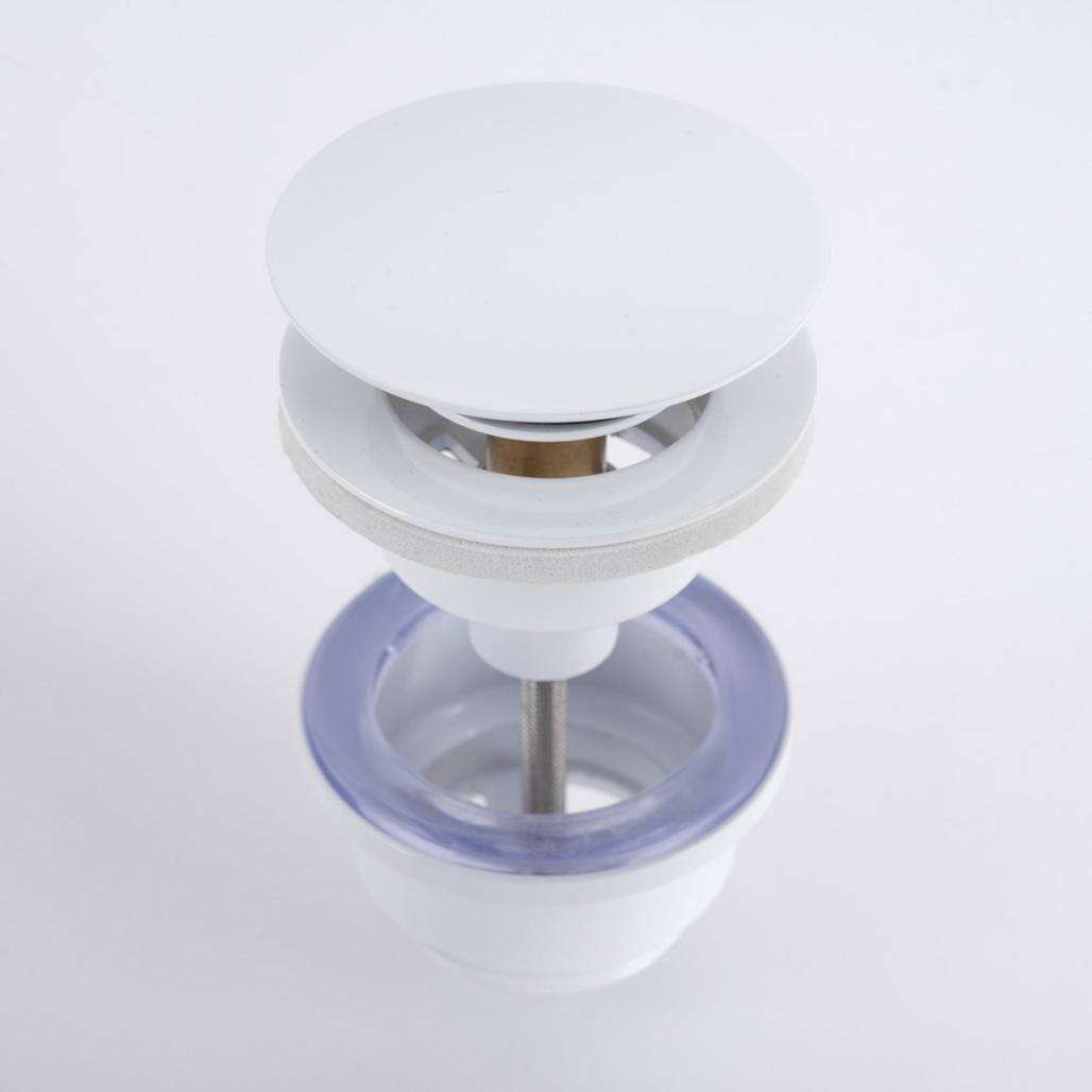 Bonde de lavabo universelle clic-clac, blanc