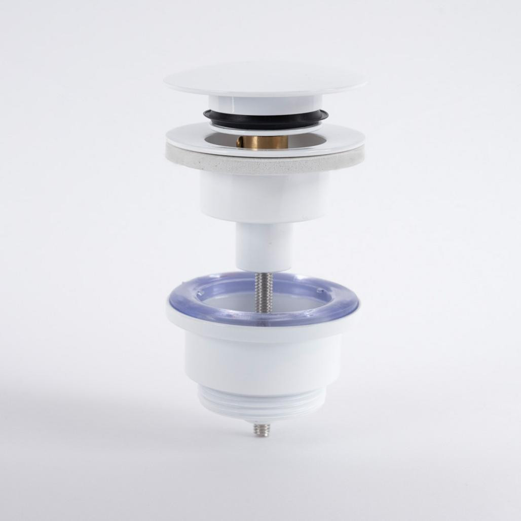 Bonde de lavabo universelle clic-clac, blanc