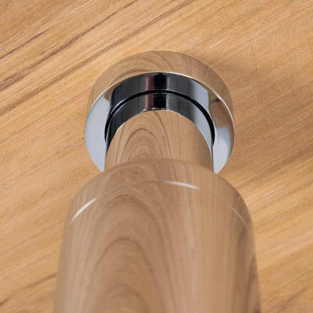 Siphon cylindrique chromé