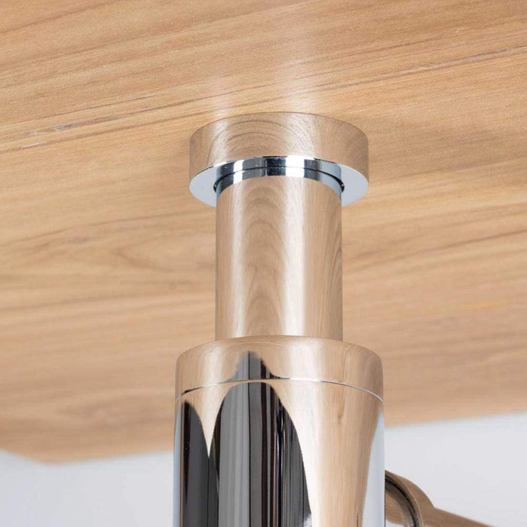 Siphon cylindrique chromé