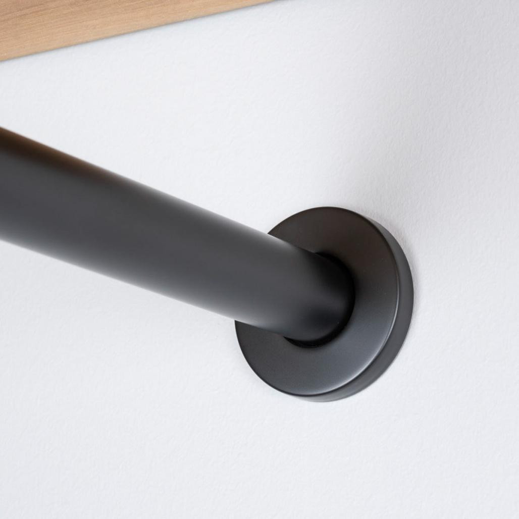 Siphon carré noir mat