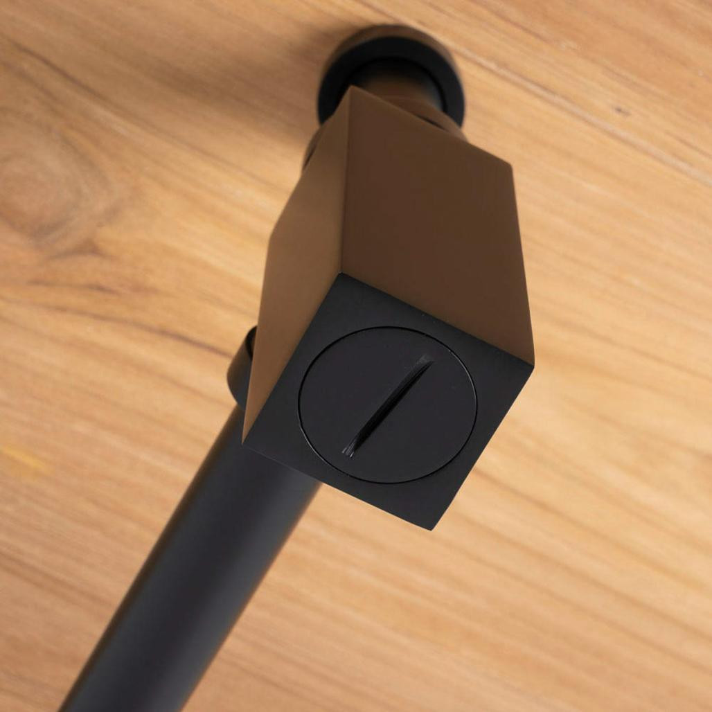 Siphon carré noir mat