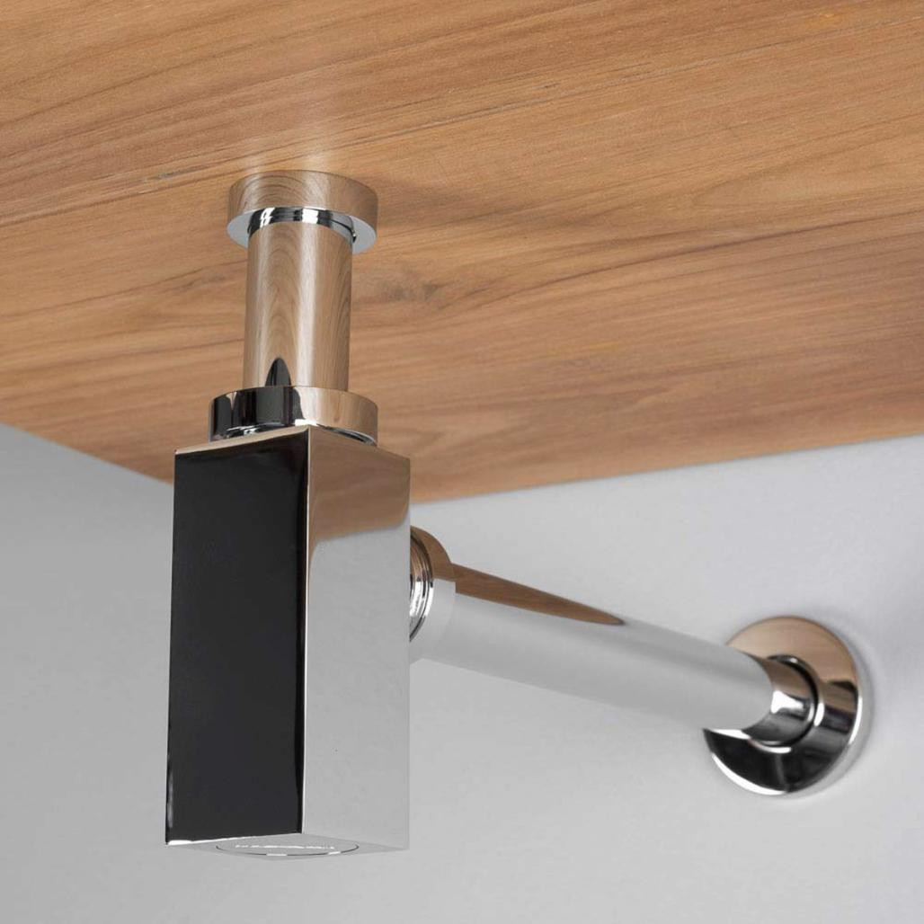 Siphon carré chromé Siphon carré chromé