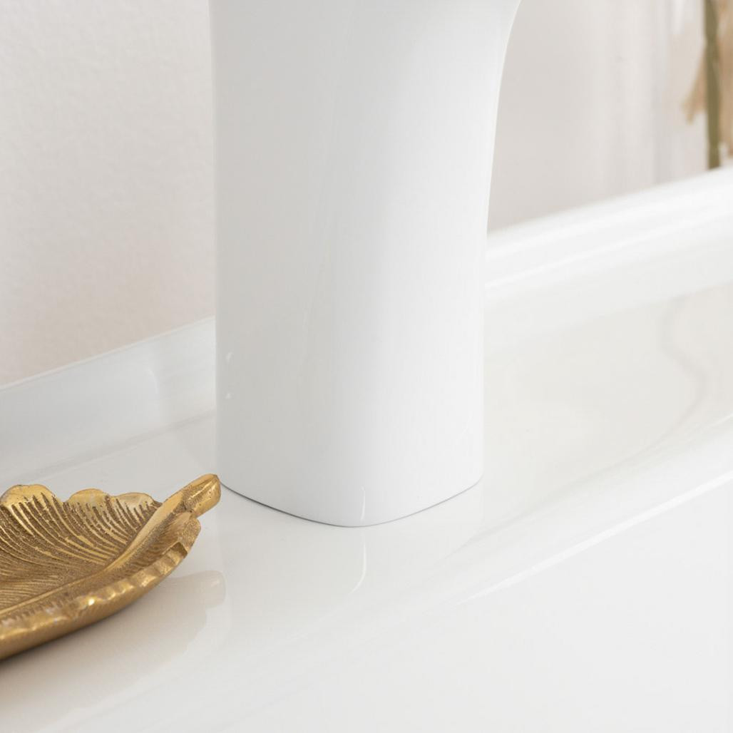 Mitigeur pour lavabo Glomma blanc et chrome Mitigeur pour lavabo Glomma blanc et chrome