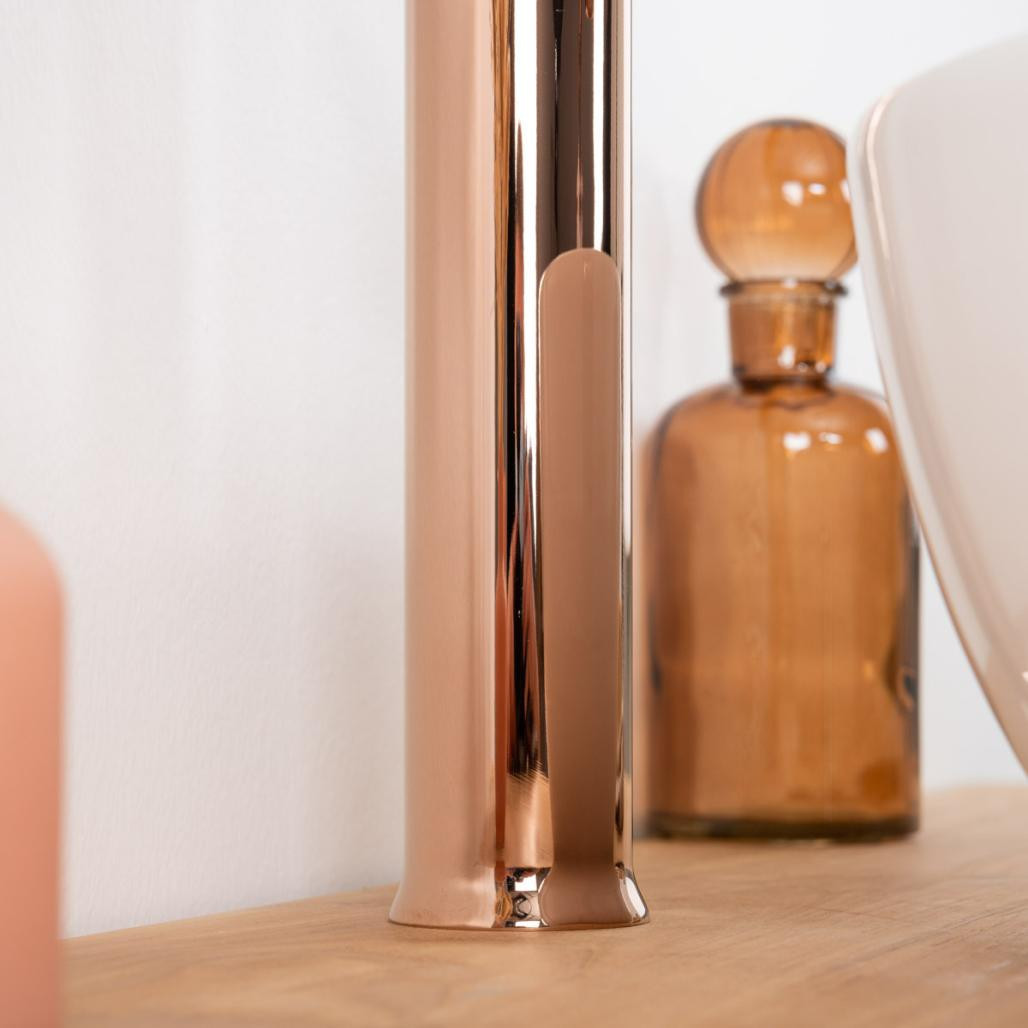 Mitigeur surélevé salle de bain moderne Narva or rose