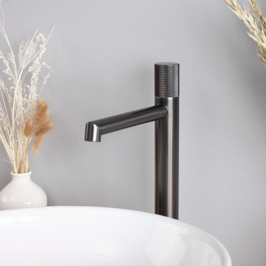 Mitigeur progressif haut pour vasque Irminio gun-métal Mitigeur progressif haut pour vasque Irminio gun-métal