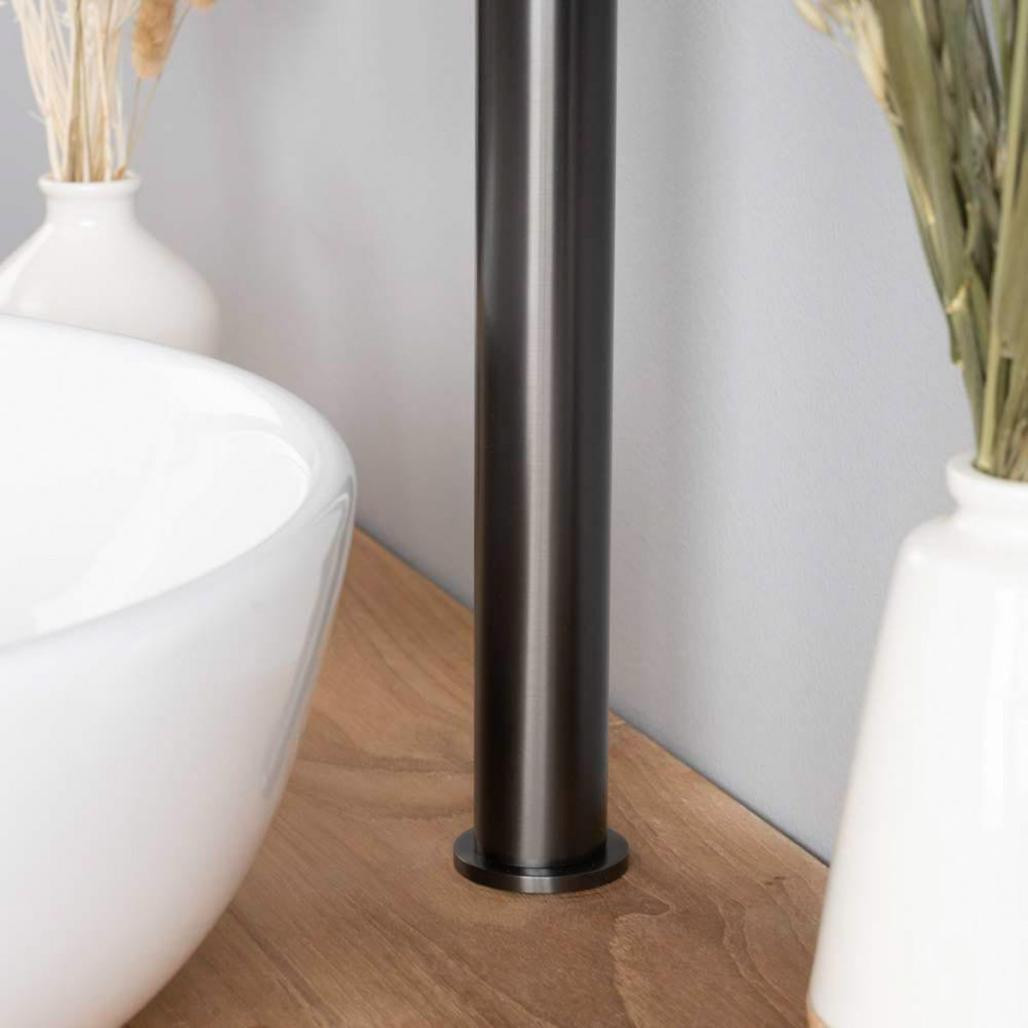 Mitigeur progressif haut pour vasque Irminio gun-métal Mitigeur progressif haut pour vasque Irminio gun-métal