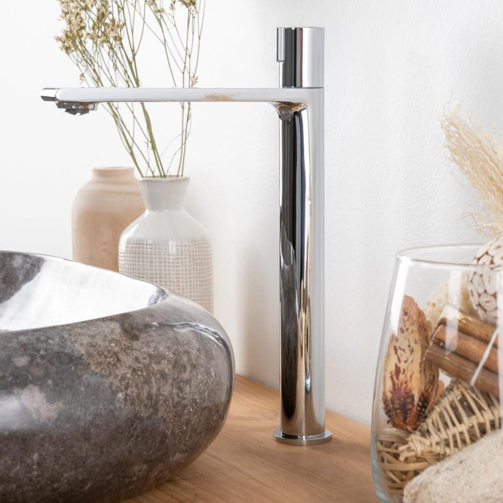 Mitigeur progressif lavabo haut chromé Tamise