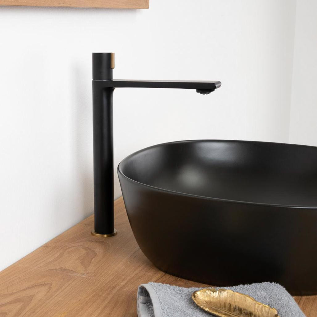 Robinet lavabo mitigeur progressif Tamise black Robinet lavabo mitigeur progressif Tamise black