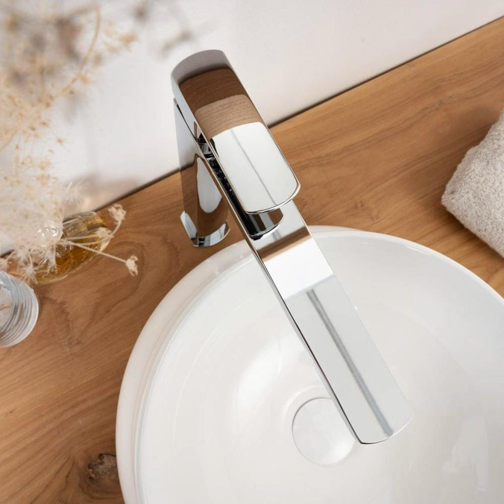 Mitigeur haut pour vasque à poser Louga chrome Mitigeur haut pour vasque à poser Louga chrome