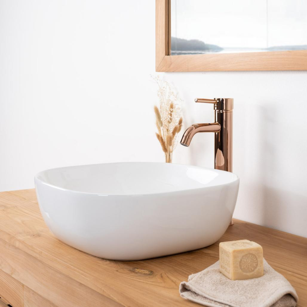 Vasque à poser en céramique Phébie 43cm