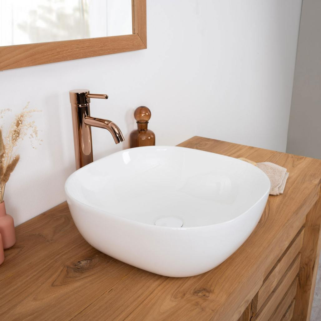 Vasque à poser en céramique Phébie 43cm