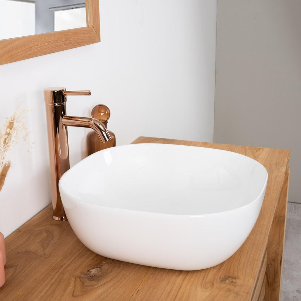 Vasque à poser en céramique Phébie 43cm