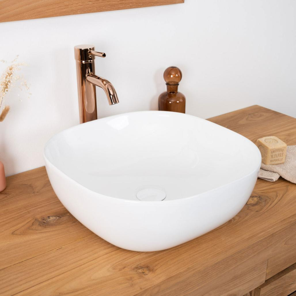 Vasque à poser en céramique Phébie 43cm
