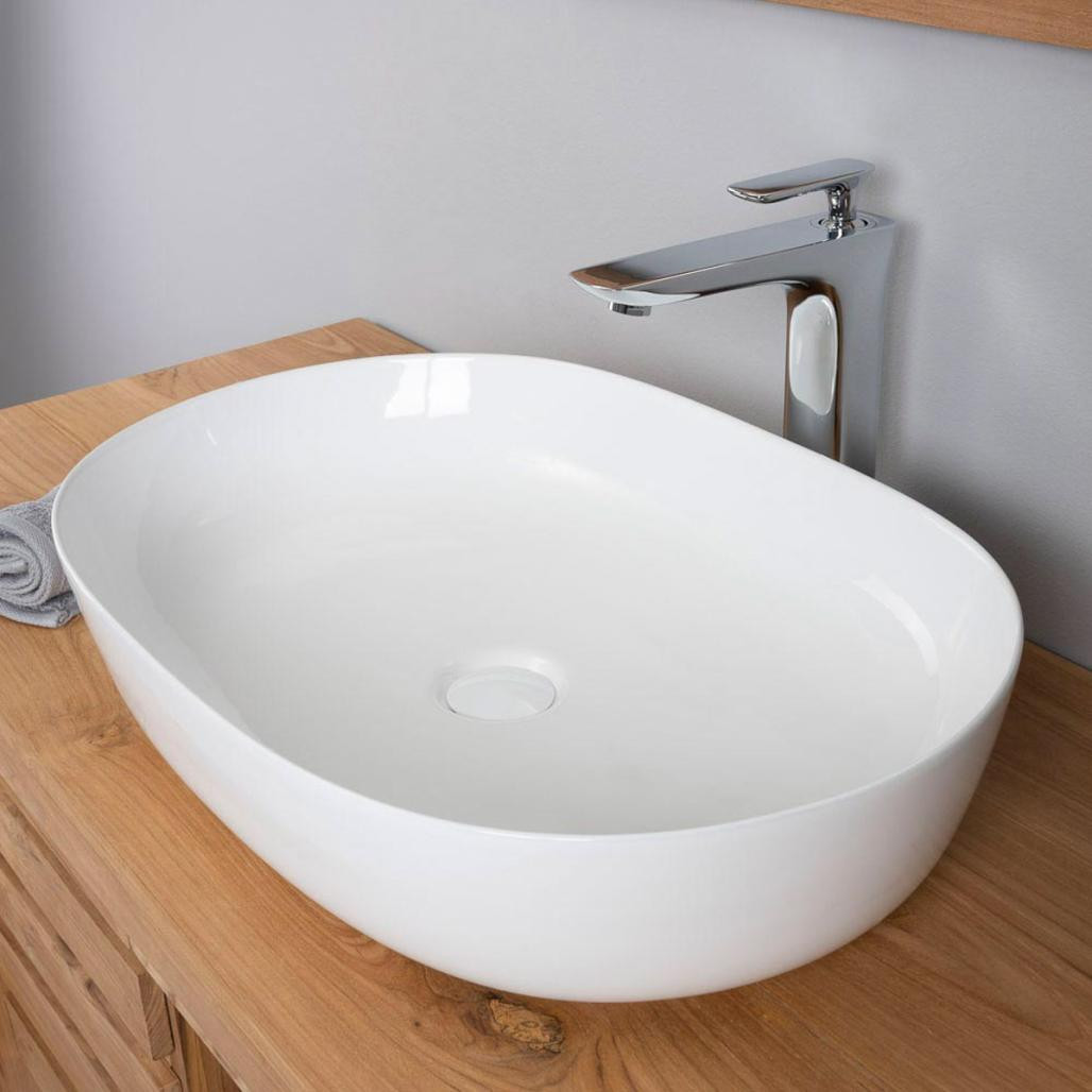 Vasque en céramique rectangulaire Phébie 61cm