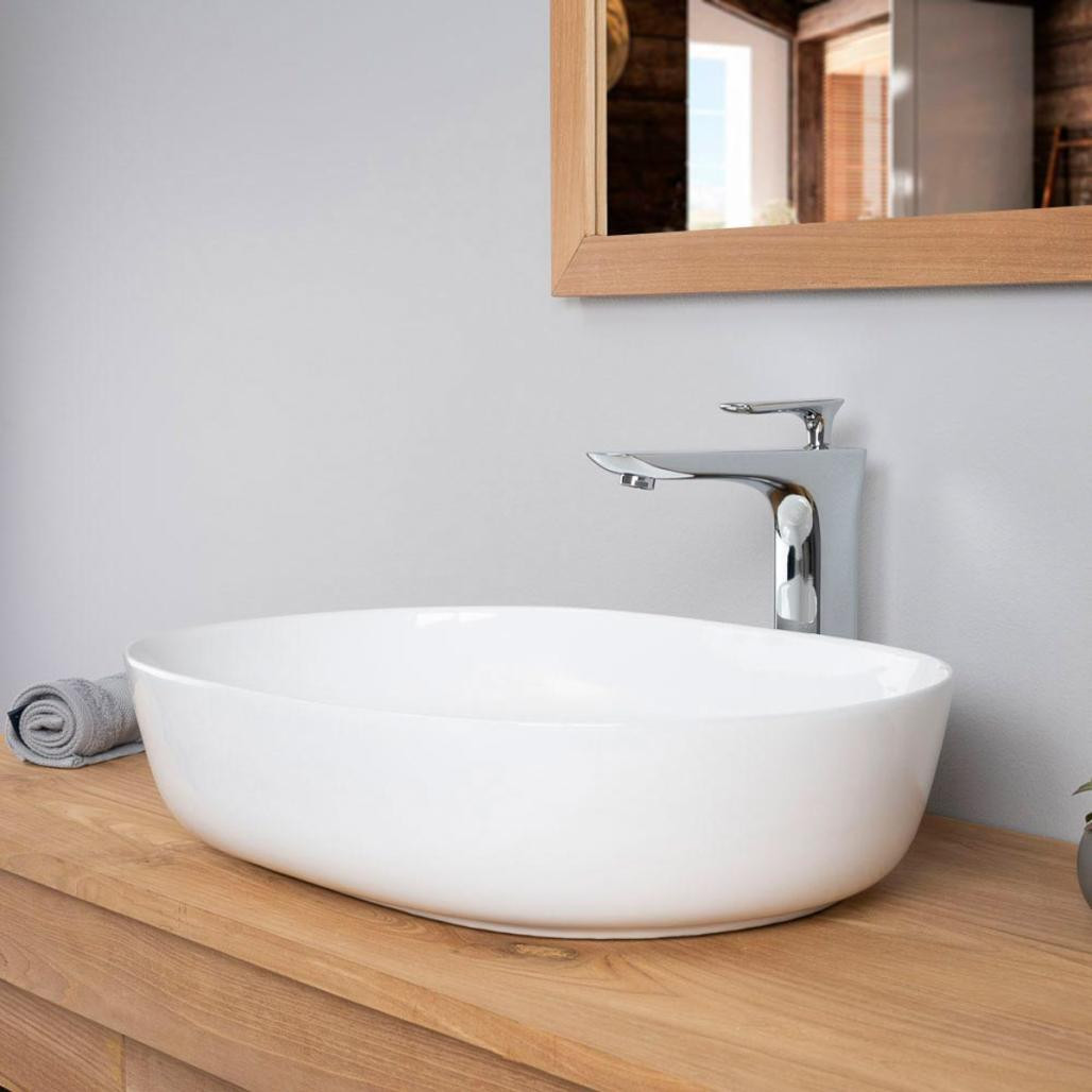 Vasque en céramique rectangulaire Phébie 61cm