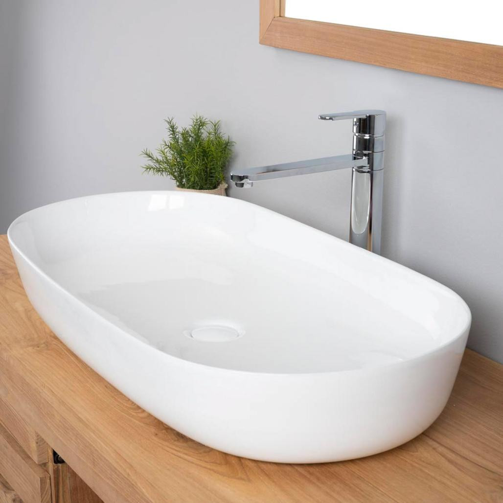 Grande vasque céramique Phébie 82cm Grande vasque céramique Phébie 82cm