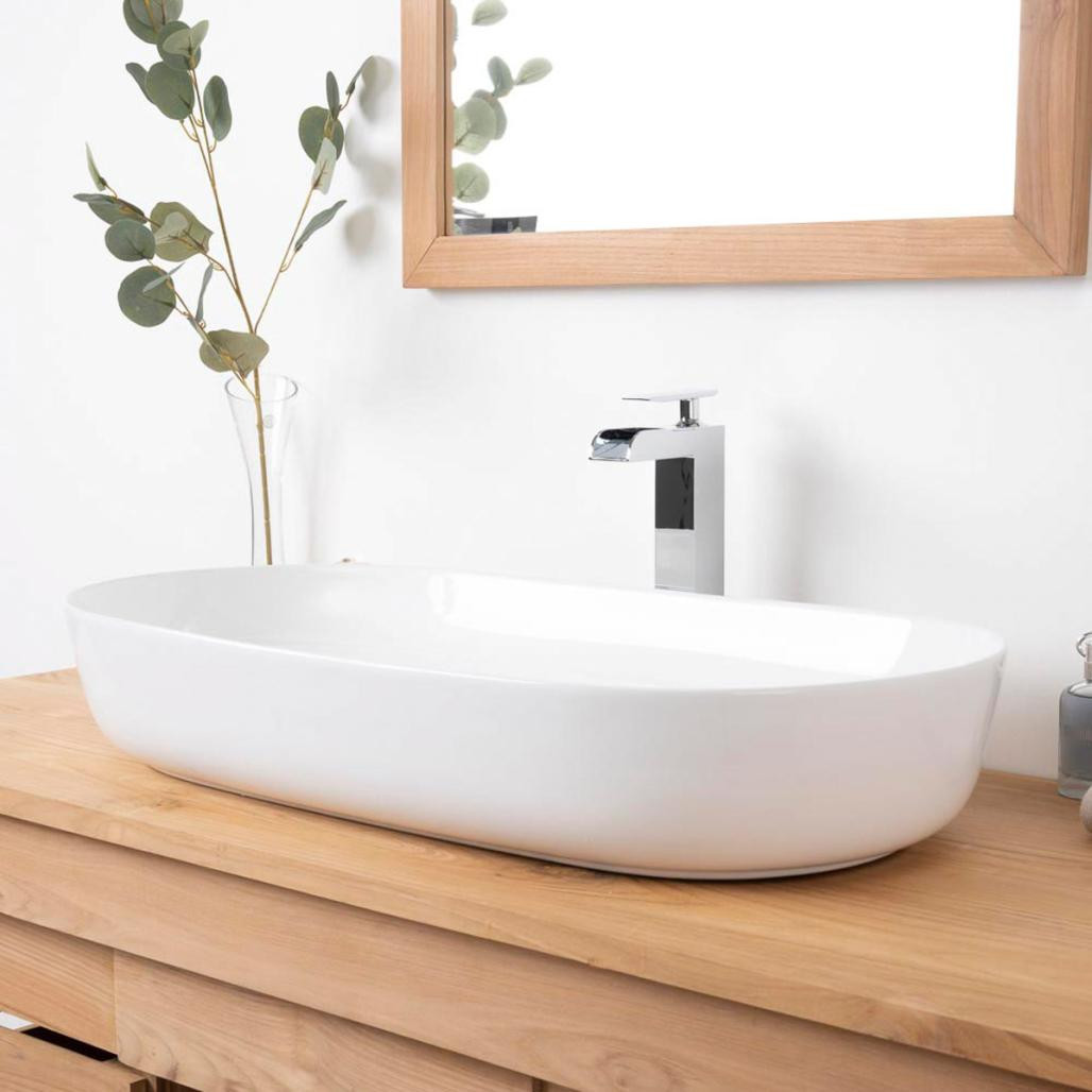 Grande vasque céramique Phébie 82cm Grande vasque céramique Phébie 82cm