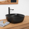 Vasque en céramique noir Phébie 43cm