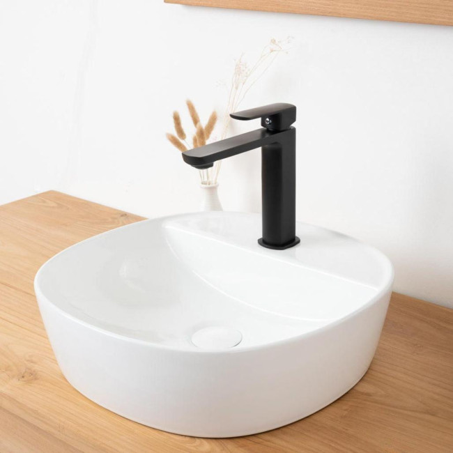 Vasque à poser en céramique avec plage Bahia 41cm