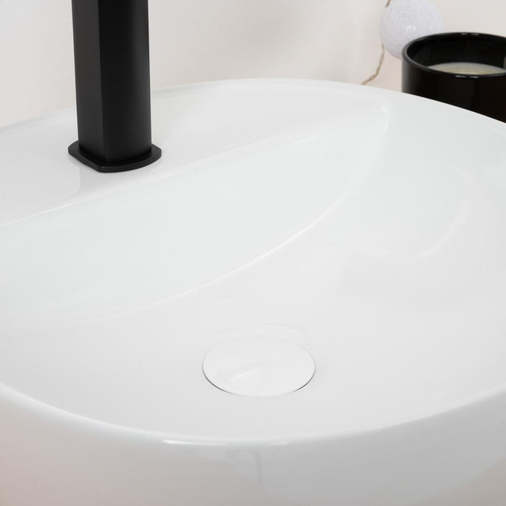 Vasque à poser en céramique avec plage Bahia 41cm