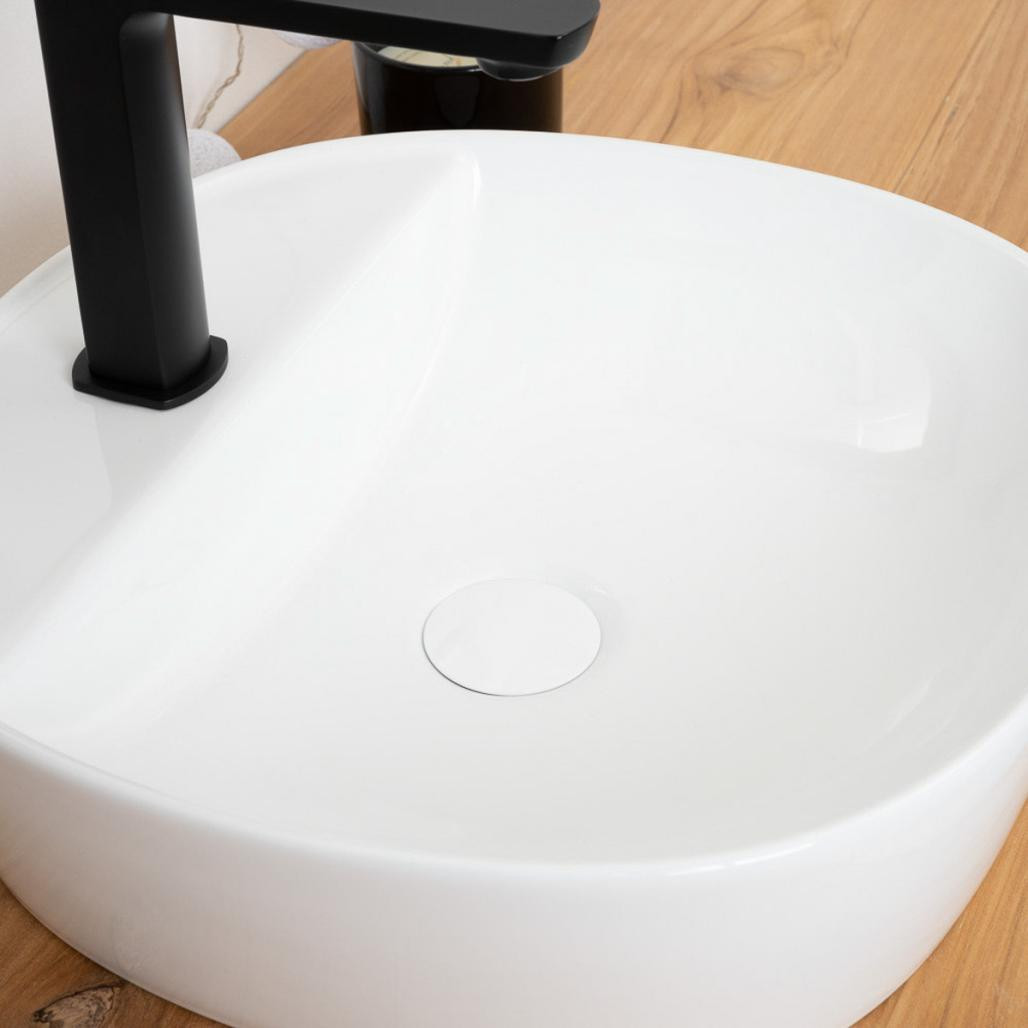 Vasque à poser en céramique avec plage Bahia 41cm