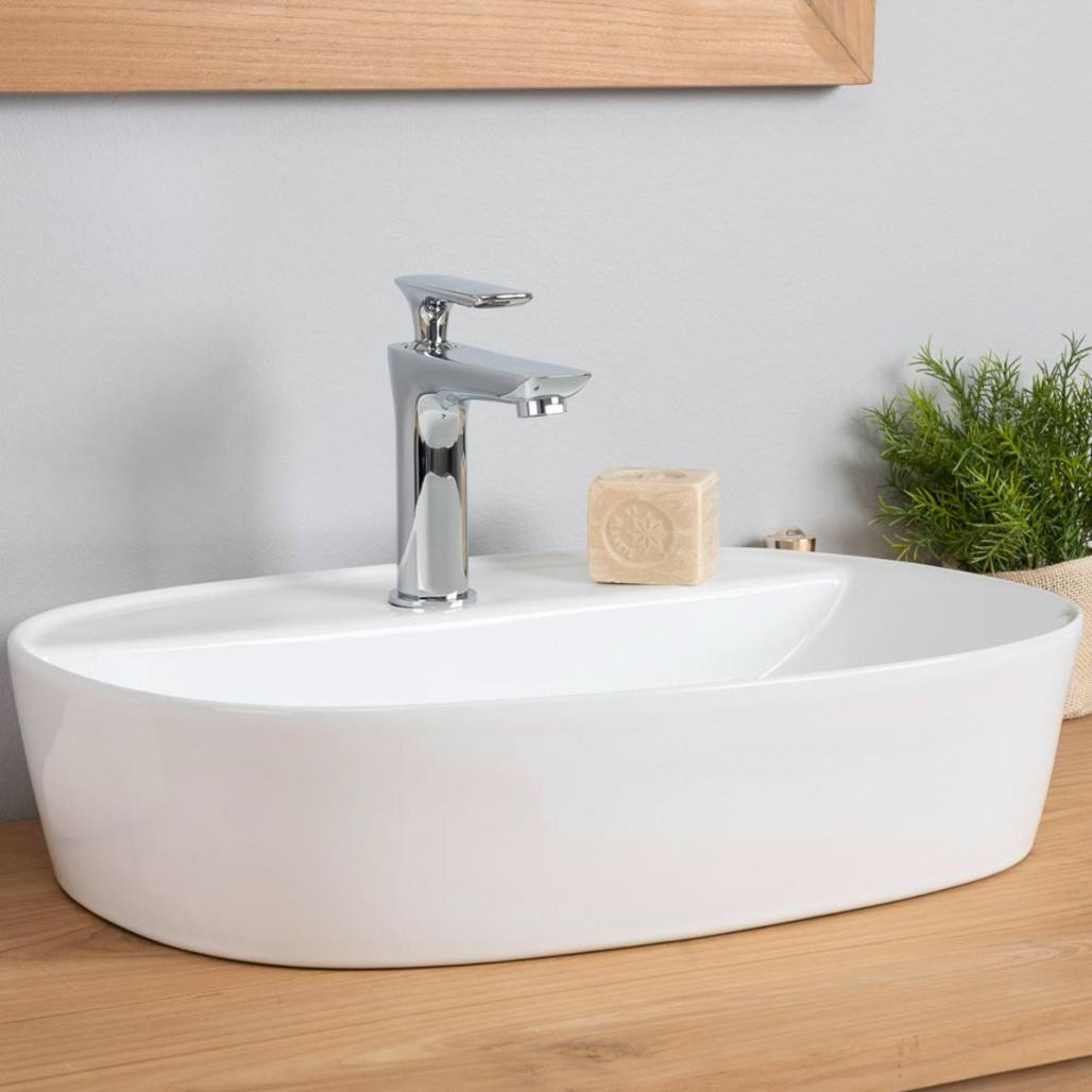 Vasque en céramique avec plage Bahia 50cm Vasque en céramique avec plage Bahia 50cm